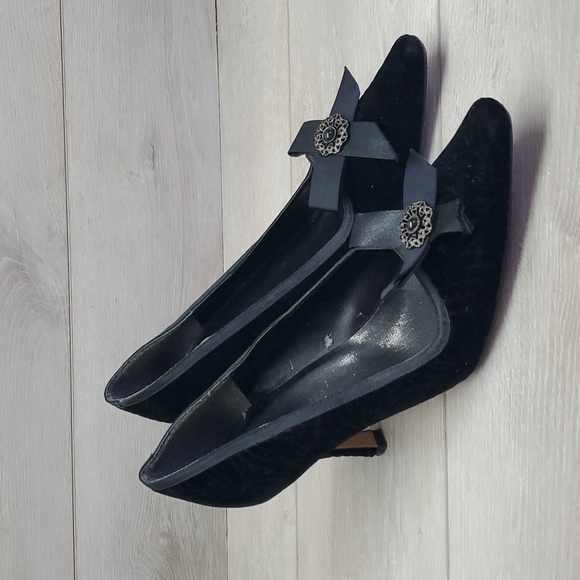 J.Renee Womens Velvet Dress Shoes Y2K sz 8.5W - Picture 2 of 13